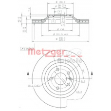 24892 METZGER Тормозной диск