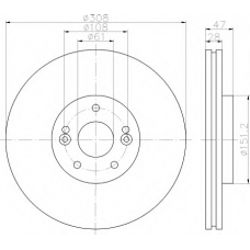 8DD 355 113-741 HELLA Тормозной диск