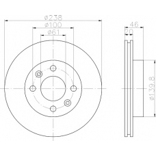 MDC403 MINTEX Тормозной диск