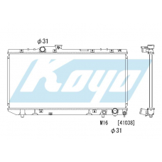 PA010254 KOYO P-tank corrugate-fin ass'y