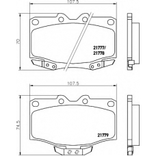 8DB 355 016-801 HELLA Комплект тормозных колодок, дисковый тормоз