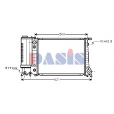 050720N AKS DASIS Радиатор, охлаждение двигателя
