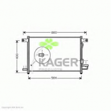 94-6051 KAGER Конденсатор, кондиционер