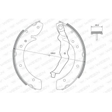 152-2385 WEEN Комплект тормозных колодок