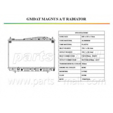 PXNDC-012 Parts mall Радиатор, охлаждение двигателя