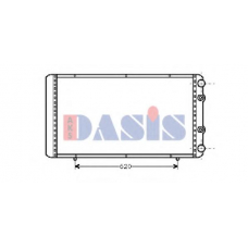 180004N AKS DASIS Радиатор, охлаждение двигателя