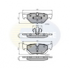 CBP01708 COMLINE Комплект тормозных колодок, дисковый тормоз