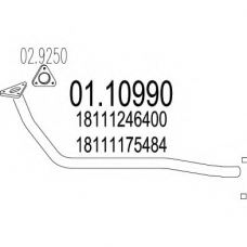 01.10990 MTS Труба выхлопного газа