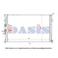 160079N AKS DASIS Радиатор, охлаждение двигателя
