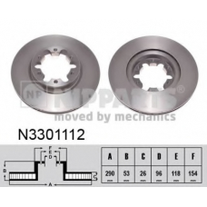 N3301112 NIPPARTS Тормозной диск