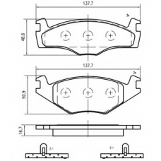 K404601 Vema Комплект тормозных колодок, дисковый тормоз