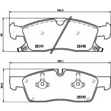 8DB 355 019-621 HELLA PAGID Комплект тормозных колодок, дисковый тормоз