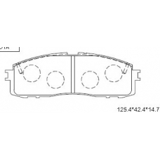 KD2733 ASIMCO Комплект тормозных колодок, дисковый тормоз