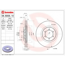 09.B359.10 BREMBO Тормозной диск