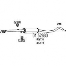 01.52630 MTS Средний глушитель выхлопных газов