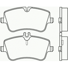 P 50 045 BREMBO Комплект тормозных колодок, дисковый тормоз