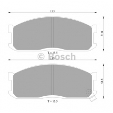 0 986 AB2 006 BOSCH Комплект тормозных колодок, дисковый тормоз