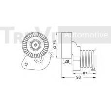 SK009869/8 SK Натяжная планка, поликлиновой ремень