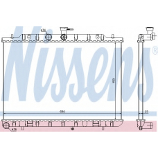 67366 NISSENS Радиатор, охлаждение двигателя