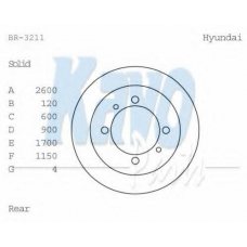 BR-3211 KAVO PARTS Тормозной диск