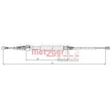 10.7625 METZGER Трос, стояночная тормозная система