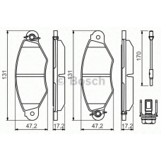 0 986 494 507 BOSCH Комплект тормозных колодок, дисковый тормоз