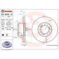 09.9435.10 BREMBO Тормозной диск