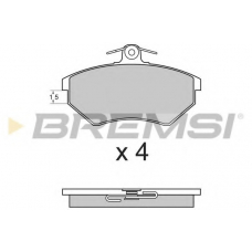 BP2641 BREMSI Комплект тормозных колодок, дисковый тормоз