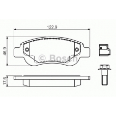 0 986 494 606 BOSCH Комплект тормозных колодок, дисковый тормоз