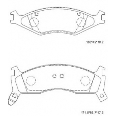 KD9710 ASIMCO Комплект тормозных колодок, дисковый тормоз