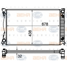 8MK 376 735-151 HELLA Радиатор, охлаждение двигателя