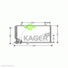 94-5043 KAGER Конденсатор, кондиционер