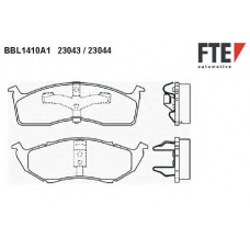 BL1410A1 FTE Комплект тормозных колодок, дисковый тормоз