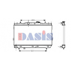 510025N AKS DASIS Радиатор, охлаждение двигателя