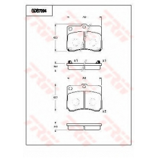 GDB7094 TRW Комплект тормозных колодок, дисковый тормоз