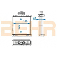 7401483 BEHR Heater core