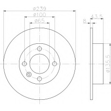 8DD 355 100-111 HELLA Тормозной диск