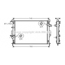 FDA2424 AVA Радиатор, охлаждение двигателя