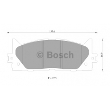 0 986 AB2 299 BOSCH Комплект тормозных колодок, дисковый тормоз