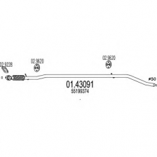 01.43091 MTS Труба выхлопного газа
