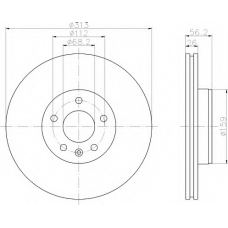 8DD 355 108-101 HELLA Тормозной диск