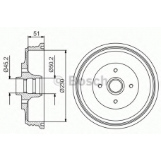 0 986 477 178 BOSCH Тормозной барабан