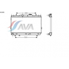 HY2095 AVA Радиатор, охлаждение двигателя