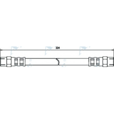 HOS3442 APEC Тормозной шланг