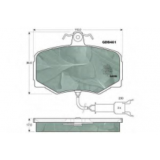 GDB461 TRW Комплект тормозных колодок, дисковый тормоз