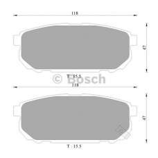 0 986 AB1 472 BOSCH Комплект тормозных колодок, дисковый тормоз