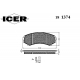 181374 ICER Комплект тормозных колодок, дисковый тормоз
