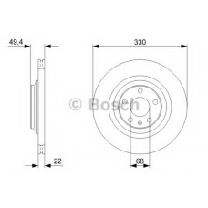 0 986 479 C64 BOSCH Тормозной диск