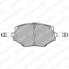 LP1074 DELPHI Комплект тормозных колодок, дисковый тормоз