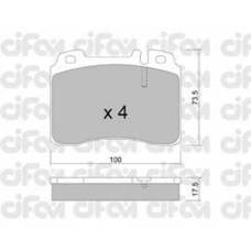 822-667-0 CIFAM Комплект тормозных колодок, дисковый тормоз